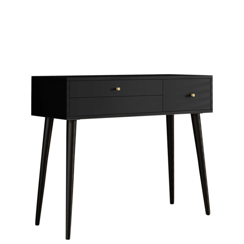 

Dressing table, small unit, dressing table, bedroom, minimalist, modern, and integrated black dressing table