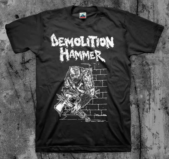 Demolition Hammer 'Brutal Skull Attack' T shirt  High Quality 100%Cotton Short Sleeve