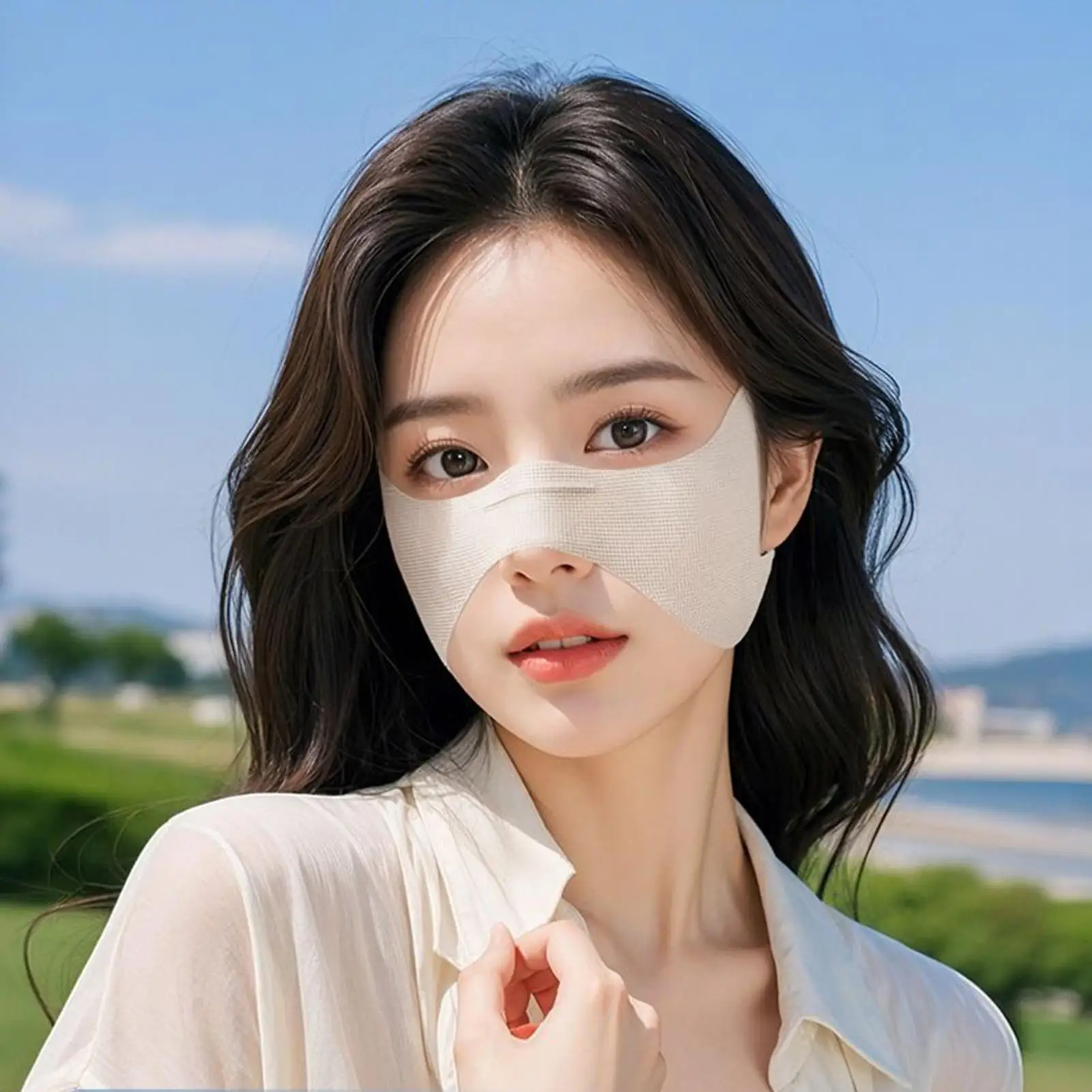 رقع جولف باللون الرمادي للحماية من أشعة الشمس وحماية من الأشعة فوق البنفسجية للأنشطة الخارجية قطعة واحدة من رقع جل Sunblock #5