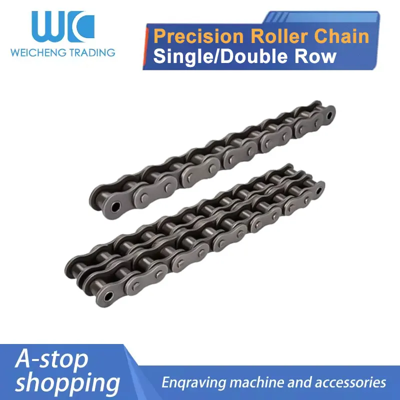 1/2/4PCS Single Row Roller Chain 2 Point Chain 04C/05B Chain 3/4/5/6/1 Inch Equidistant Short Pitch Roller Chain