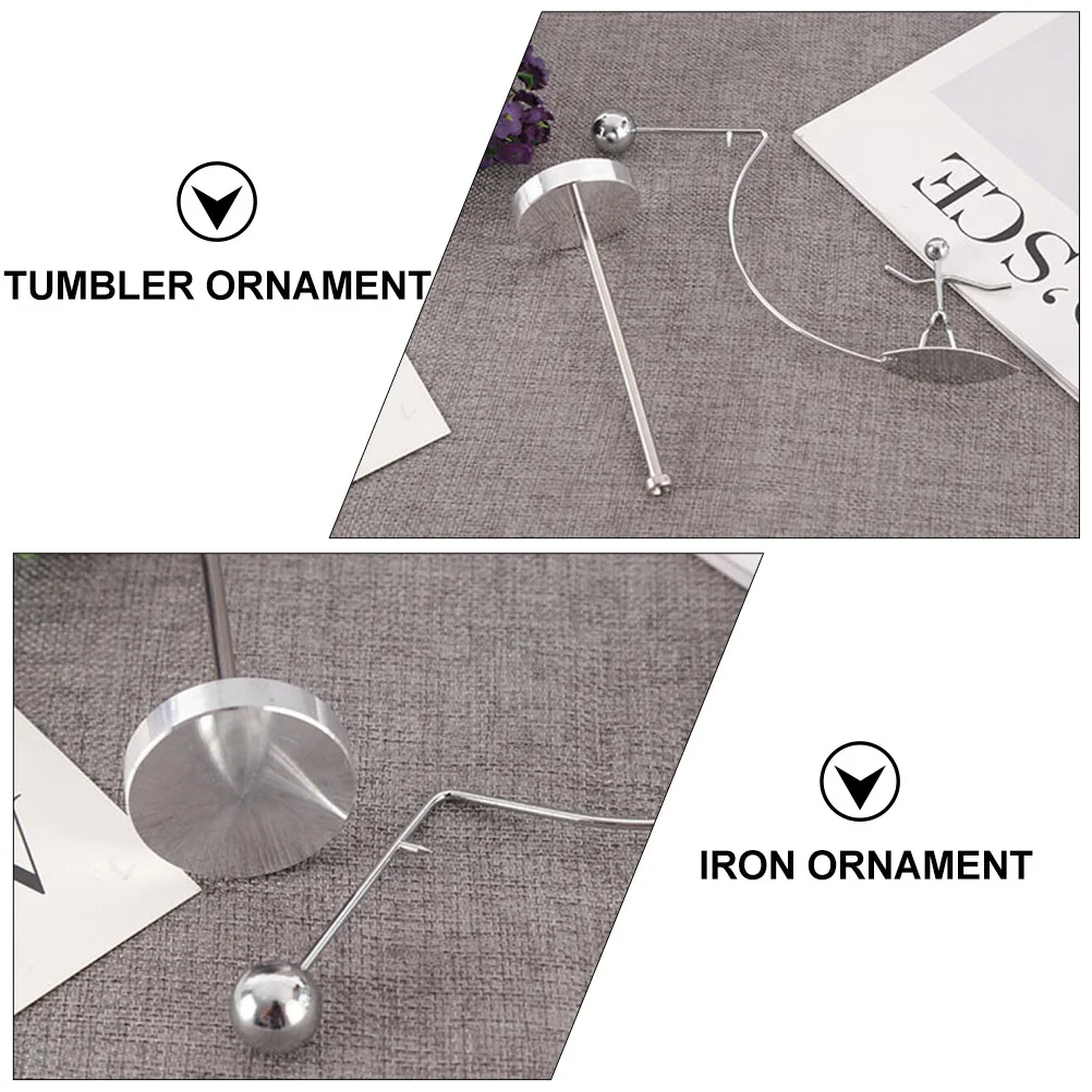 스케이팅 맨 아이언 텀블러 밸런스 볼 데스크탑 장식 과학 예술 공예 데코 스윙 데스크용 밸런싱 텀블러 아이언 아트