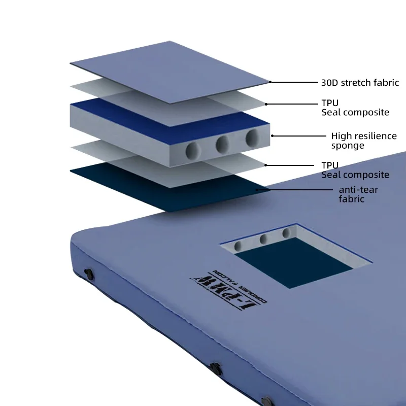 Easy Folding Inflated Air Bed Mattress Rolled Up Camping Self Inflating Bed