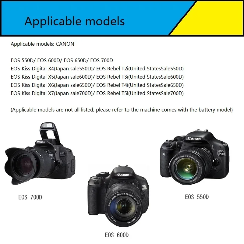 7.4V 1500mAh LP-E8 LP E8 LPE8 DSLR Li-ion Camera Battery For Canon EOS 600D 650D 550D 700D T4i T5i Rebel T2i Battery