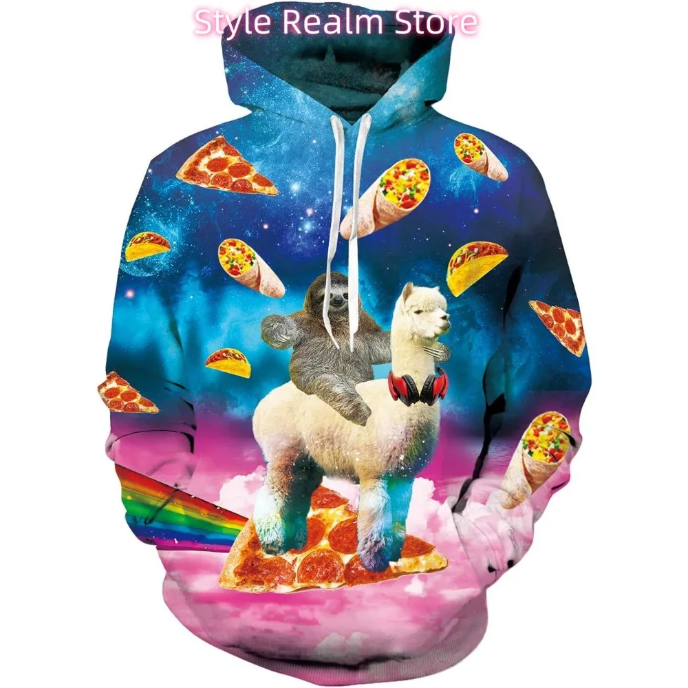 Unisex Cool 3D Fleece Liner Hoodies Upgrade Quality Pullover Novelty Print Sweatshirt With Front Pocket S-4XL #1