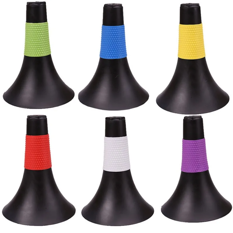 6PC 23cm Sports Cone Marker Football Training Sign Traffic Cone Horn Shape Marker Bucket Soccer Agility Training Marker Equipmen