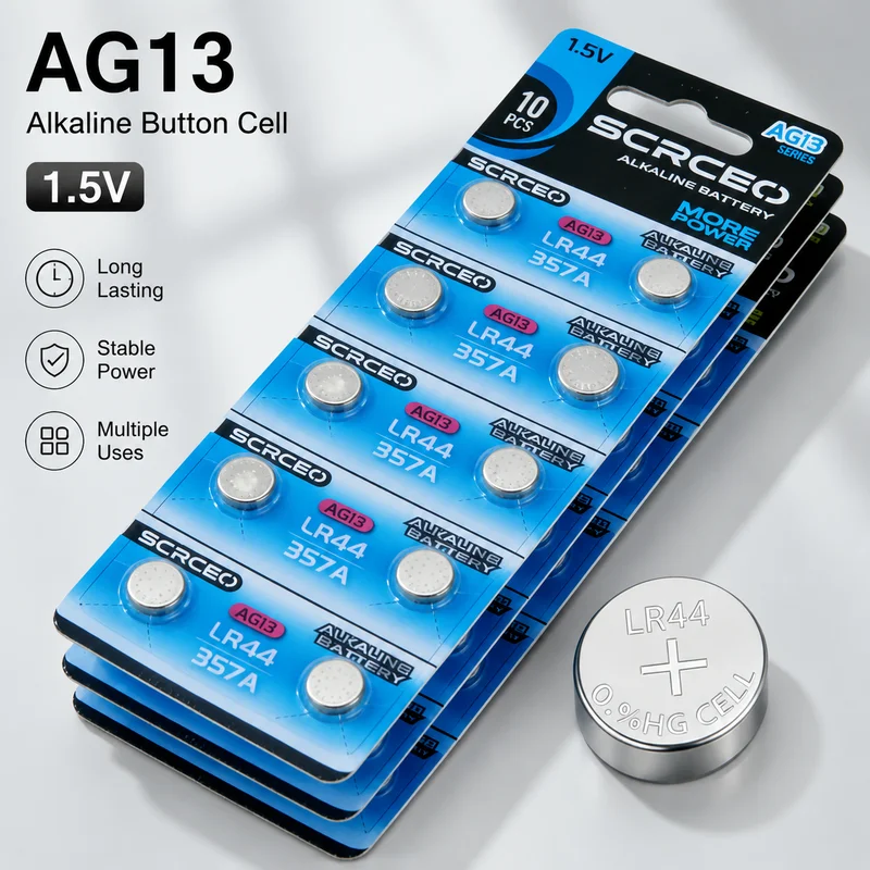 Батарейка-таблетка LR44 AG13 1.5V щелочная, 2-50 шт., L1154 A76 357, совместима с часами, калькулятором, пультом ДУ, брелоком, термометром