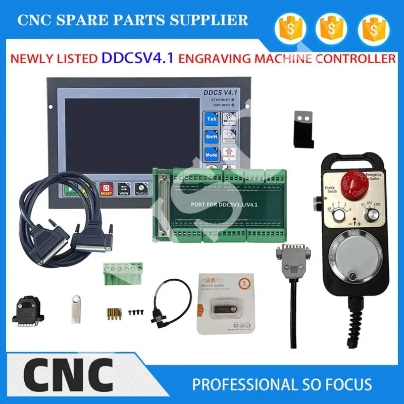 2022 new DDCSV4.1 CNC motion controller engraving and milling machine offline control system emergency stop electronic handwheel