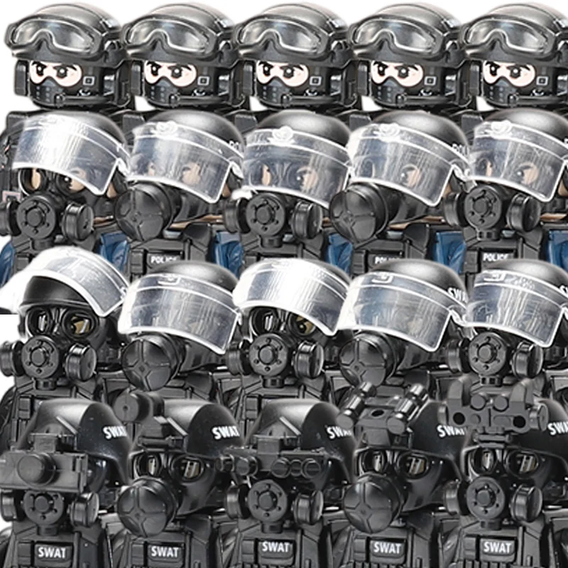 Городская полиция, Китай, спецназ, строительные блоки, штурмовой солдат, фигурки спецназа, противогазовая маска, военное оружие, кирпичи, игрушки для детей Городская полиция, Китай, спецназ, строительные блоки, штурмовой солдат, фигурки спецназа, противогазовая маска, военное оружие, кирпичи, игрушки для детей