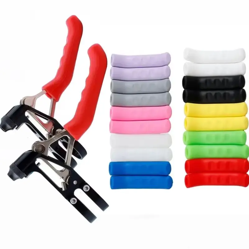 Durable Silicone Bicycle Brake Lever Covers, Non-slip Protective Rubber Handlebar Grips MTB Road Bike Cycling Accessory Gear