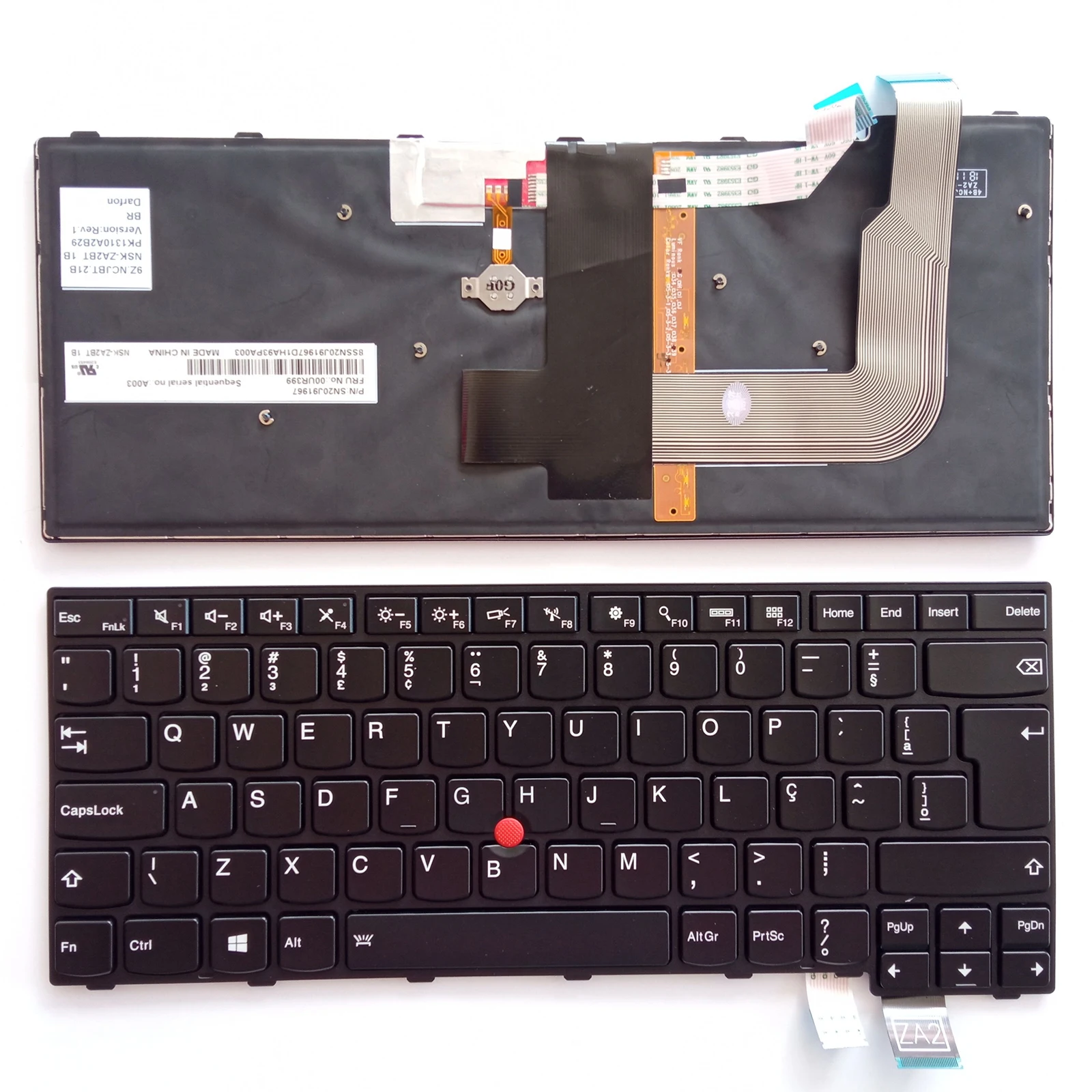 

BR New Backlight Keyboard for Lenovo Thinkpad T460S T470S Thinkpad 13 Gen 2 (20J1 20J2) Brazi keyboard