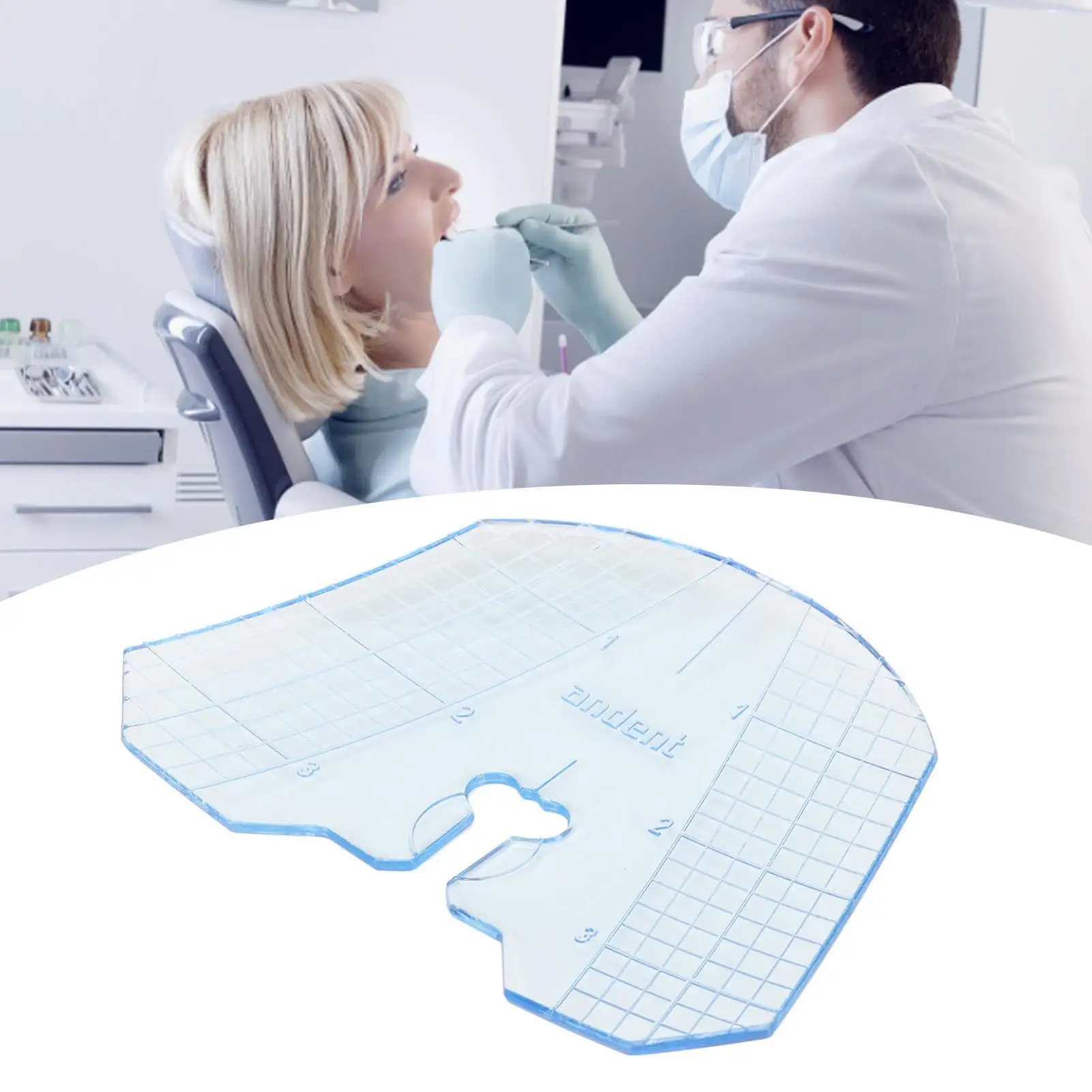 Portable Dental Guide Plate Template - Accurate Transparent Measurement Tool for Professional for dentists & Clinics