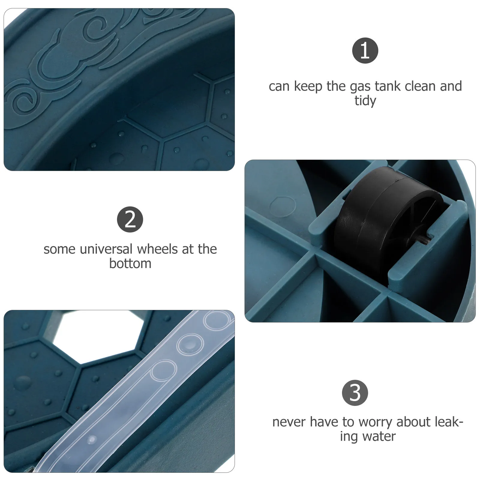 

1pc Gas Tank Base Tray Round Movable Storage Can Holder Plastic Wheels Universal Wheel Tray For Kitchen Restaurant Gas Tank