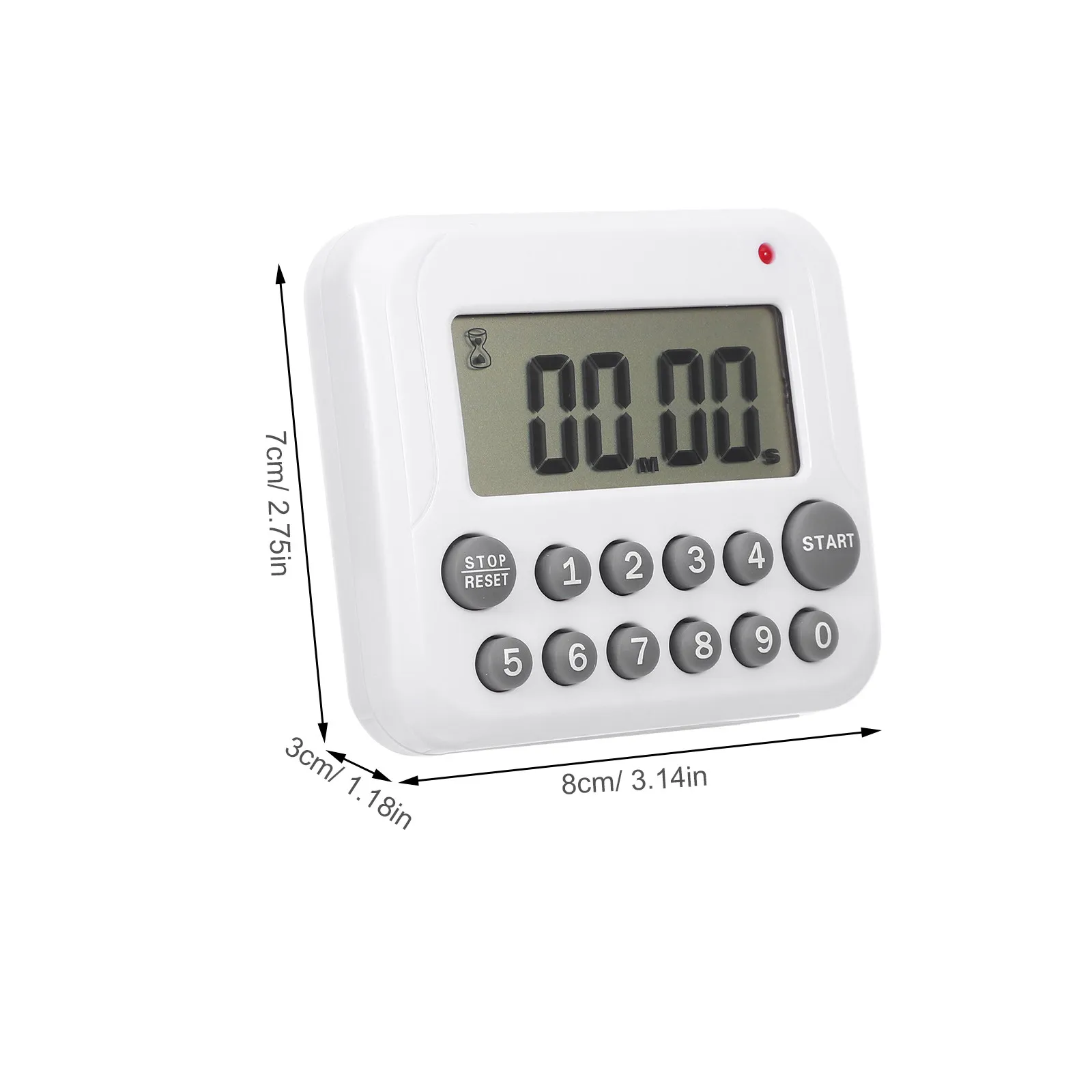Digital Kitchen Timer Count Down Up LCD Display Loud Alarm Magnetic Ultra Thin Timer for Scheduling Deadlines Grey