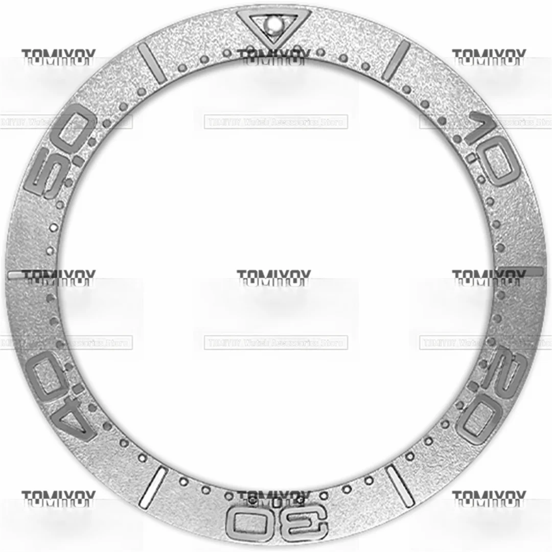 Bisel inclinado convexo de acero inoxidable para relojes mecánicos para hombres, 38mm, oro, plata, negro, oro rosa, apto para la serie Omega HaiMa300