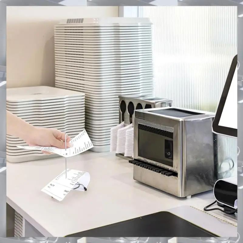 Hot Selling-10PCS Spindle, Paper Receipt Holder Spike, Stainless Steel Restaurant Ticket Stabber, Desk Straight Rod Bill Fork,10
