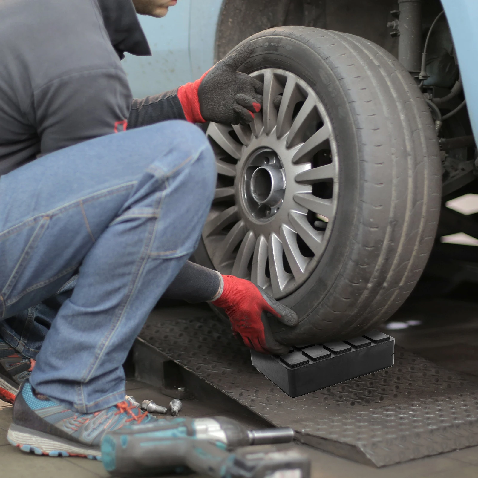 

Rubber Block Auto Jacking Lift Pads Thickened Elevated Floor Jack Stand Pad Durable Car Maintenance Accessories for Lift