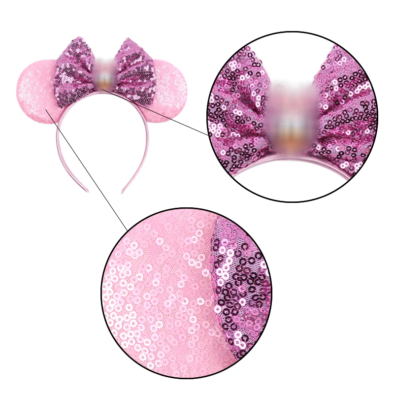 Disney Daisy Duck Ear Headband for Adults Donald Duck Hairbands Girls Kids Headwear Women Mickey Mouse Ears Bow Hair Accessories view 4