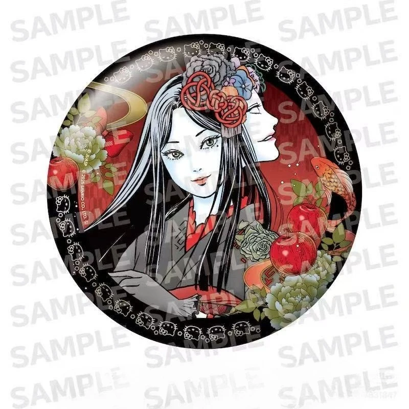 Junji Ito الأجهزة الطرفية الهزلية Acg الديكور تومي الاكريليك حامل كيمونو كيتي توميز تمثال 2025 شارة معدنية جمع لعبة هدية