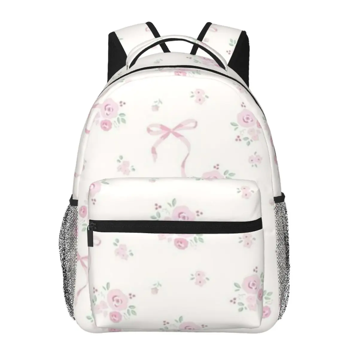 

Vintage Floral Design With Bows Backpack Student Boys Girls BookBag Kids School Bag Computer Shoulder Bags for Men Women