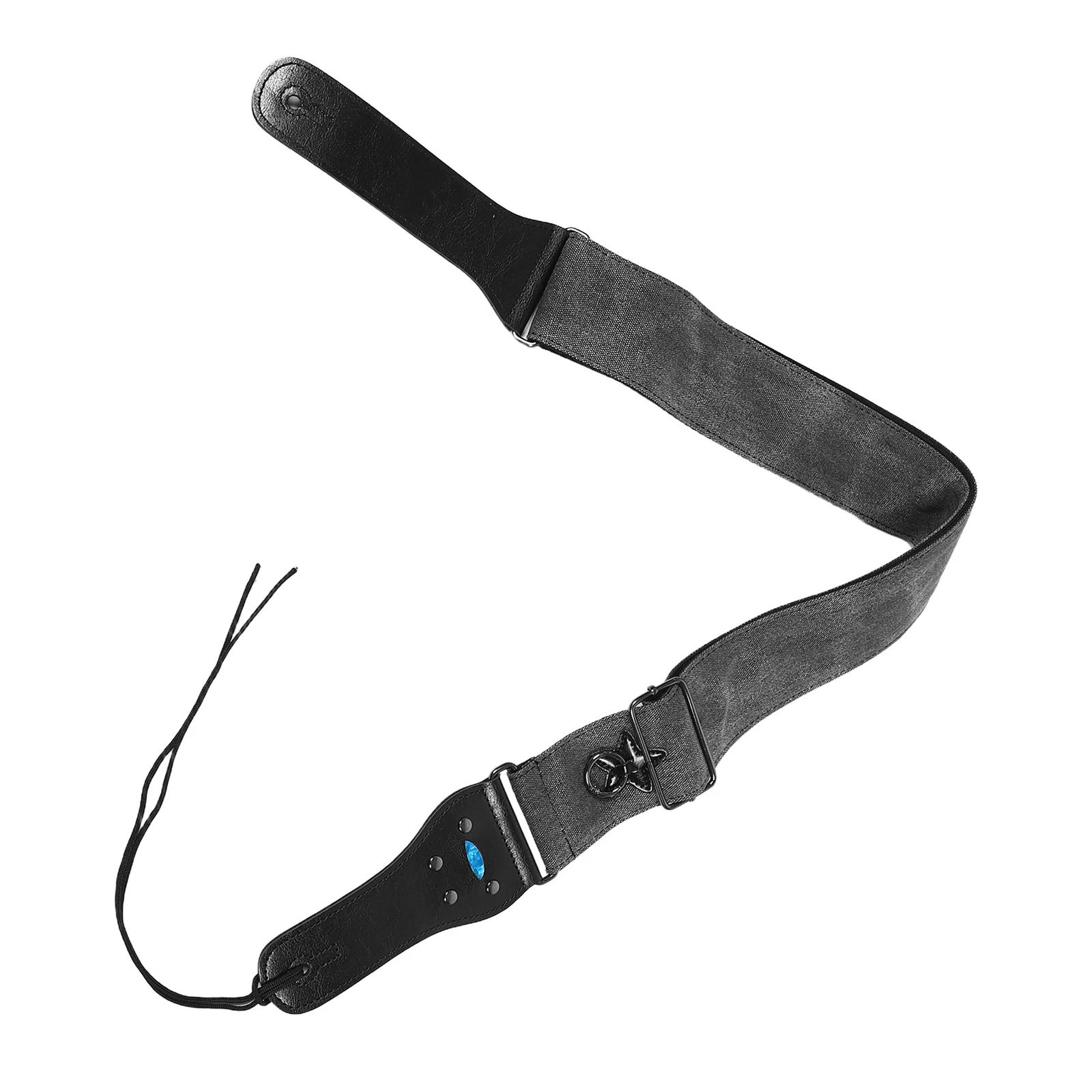 

Wide Padded Guitar Strap Adjustable Heavy Duty Universal Fit Black Cotton Electric Acoustic Bass Guitar Strap Kit Picks