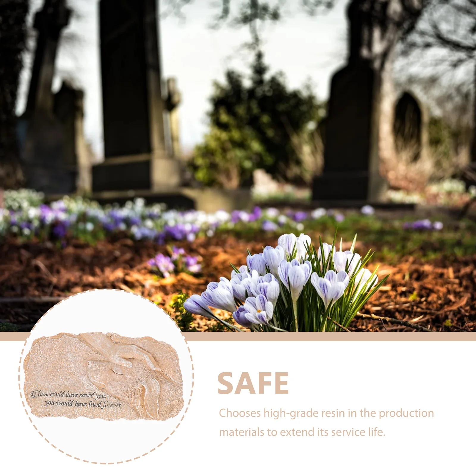 

Pet Memorial Stone Dog Memorial Gift Outdoor Garden Grave Marker Resin Angel Dog Ornament Tribute Statue for Lost Companion