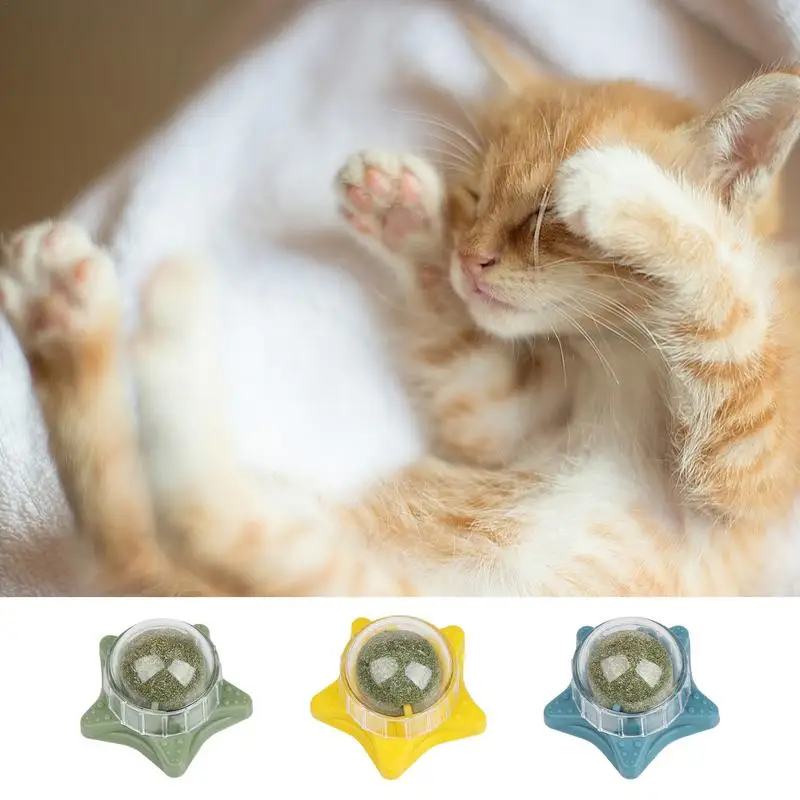 Catnip Ball Toy Futurism Cat Toy Pasted Lollipop Gatos Mint On The Wall Pet Energy Ball Mascotas Snack Goods For Cat Accessories