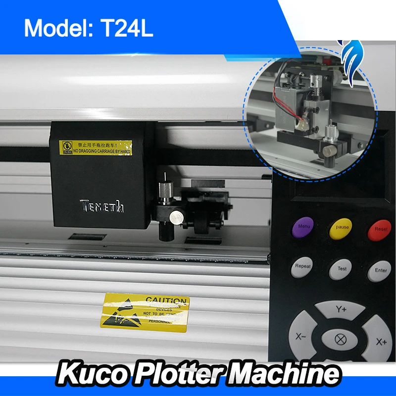 T-24L Portable Electric Cutting Machine Multifunctional 24 Inches Vinyl Cartoon Sticker T-Shirt Plotter Scrapbooking Tools 220 V