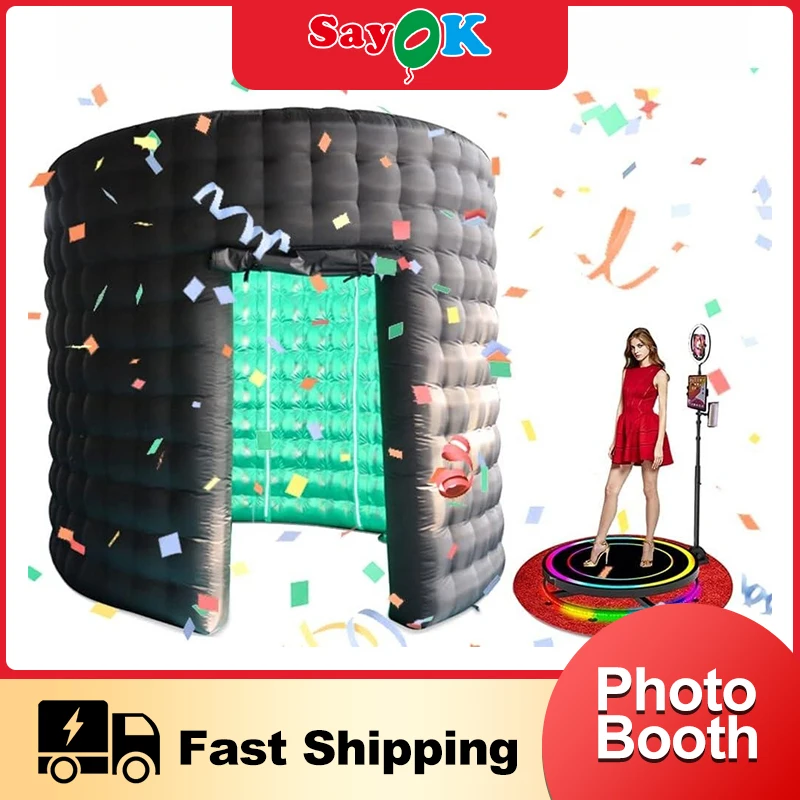 

SayOk Inflatable Photo Booth Inflatable Photo Background Shooting Tents for 360 Photo Booth Machines Party Wedding Birthday