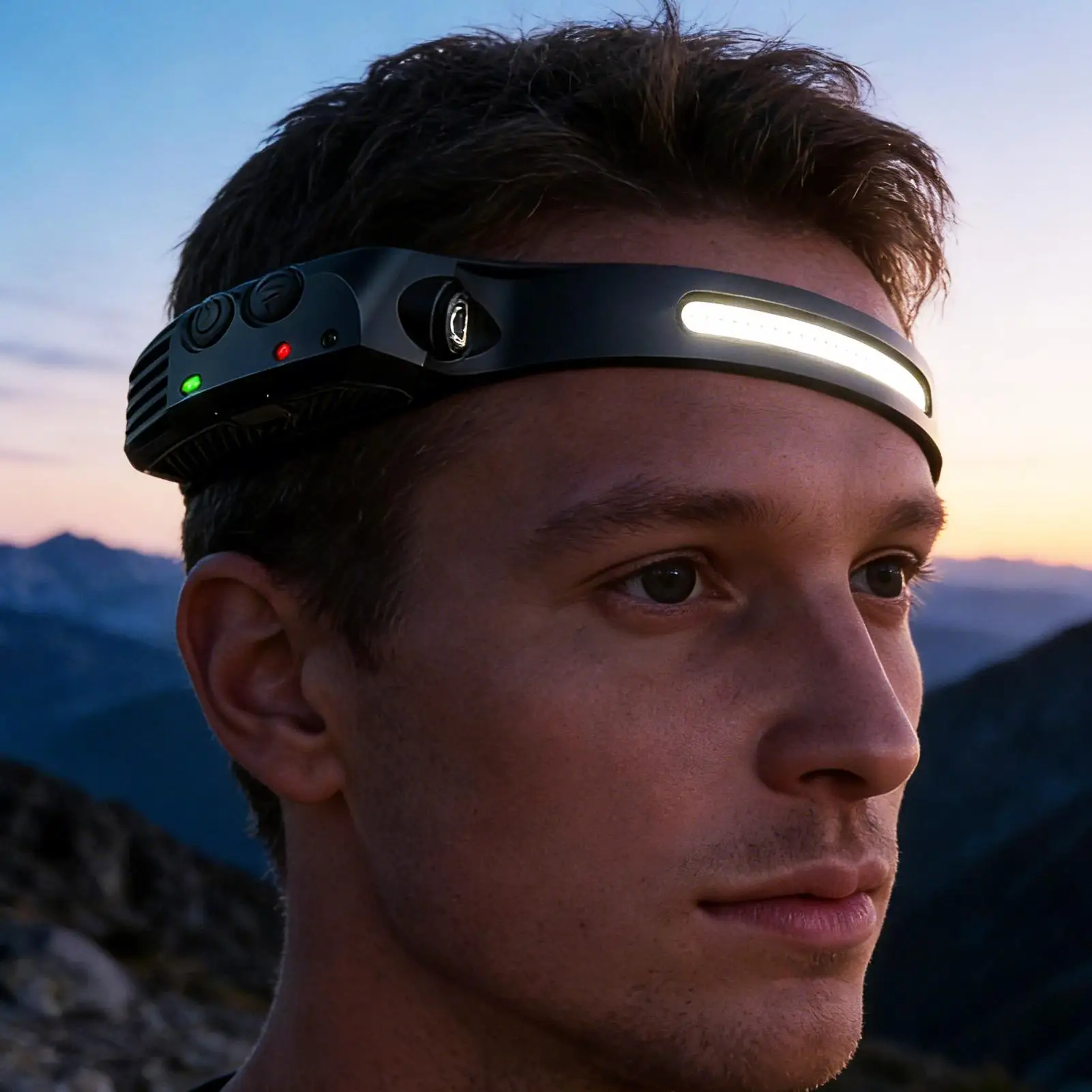 

Светодиодный налобный фонарь для кемпинга с датчиком движения, перезаряжаемый, для взрослых, для походов, рыбалки, активного отдыха, ночной езды на велосипеде