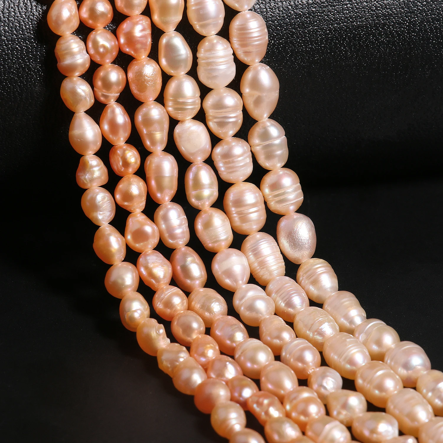 4-8mm Natural Pink Pearl Rice Shaped Beads Exquisite Elegant Appearance for DIY Jewelry Making  Bracelet Necklace Accessories