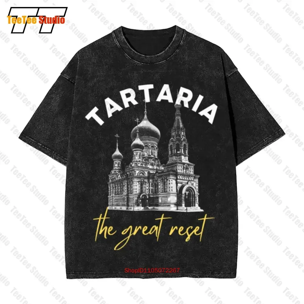تي شيرت رجالي من Tartaria Mud Floods Flat Earth Great Reset 100 قطن عتيق كبير الحجم مقاس S 5Xl AJN7 #1