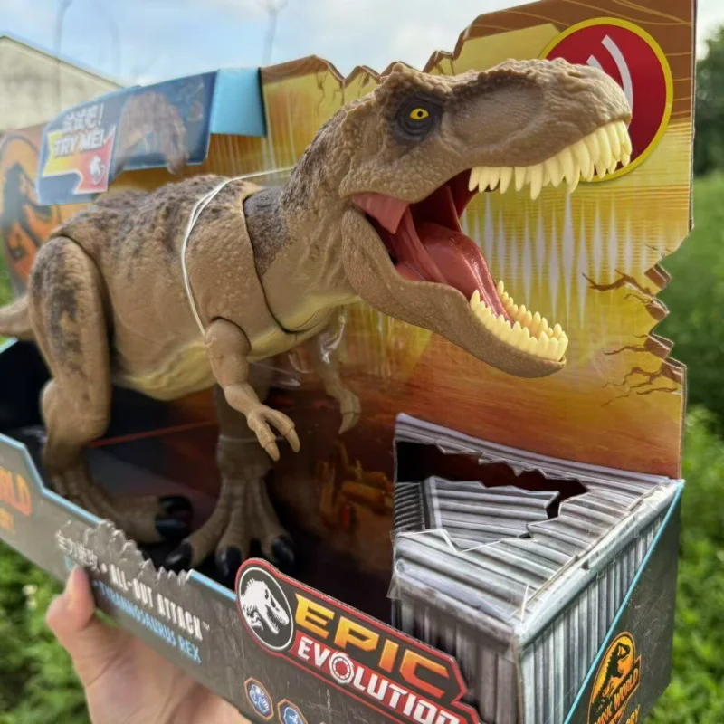

In Stock 24H Shipping Jurassic World T-Rex Dinosaur Toy HXF53 Sound Light Inertia Interactive AR Action Figure for Kids