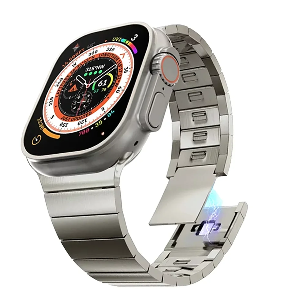 Магнитный металлический ремешок для Apple Watch Ultra 2 49 мм 10 46 мм Быстросъемный браслет iWatch 9 8 7 6 5 4 3 45 мм 44 мм 42 мм Correa