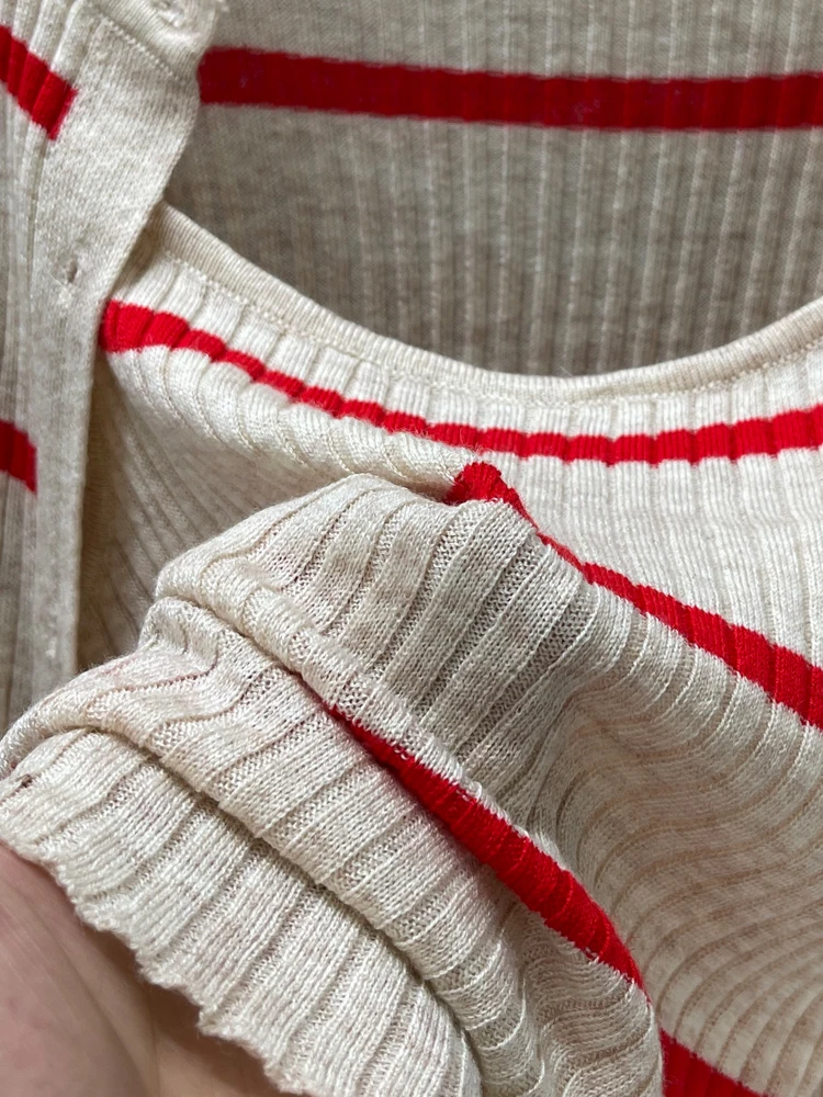 Nuovo 2024 Cardigan con cinturino a righe Set a due pezzi Inizio autunno Morbido maglione lavorato a maglia Jaet Top coreano Sle Long Sve Regular Fit
