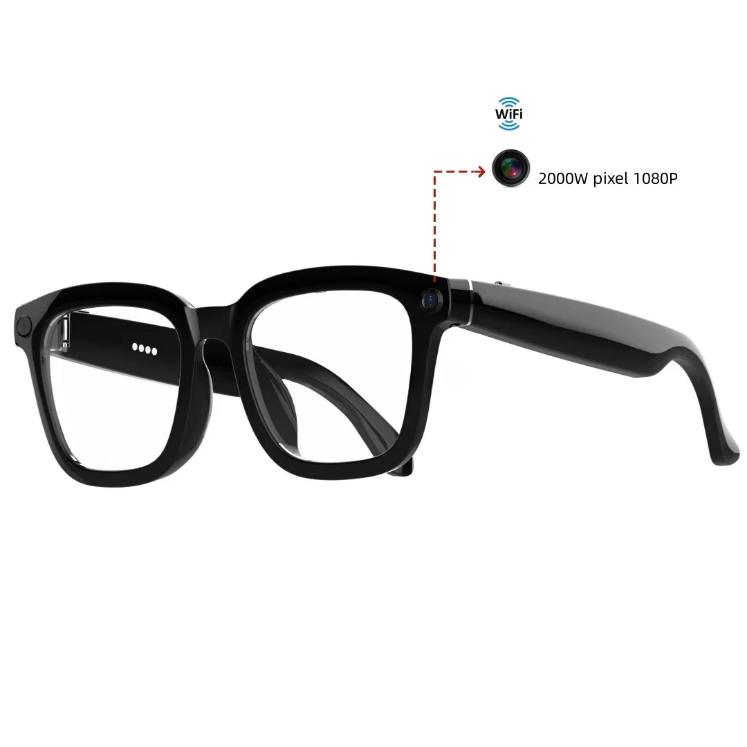 

V03 AI Glasses Real Time Translation Multi-Language Chat GPT BT Music Call WiFi Upload Pictures Videos Smart Glasses with Camera