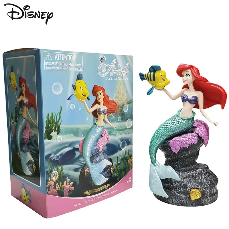 Disney La Sirenita Ariel princesa figura de acción juguetes para niños Anime modelo situacional muñecas colección habitación decoración del coche