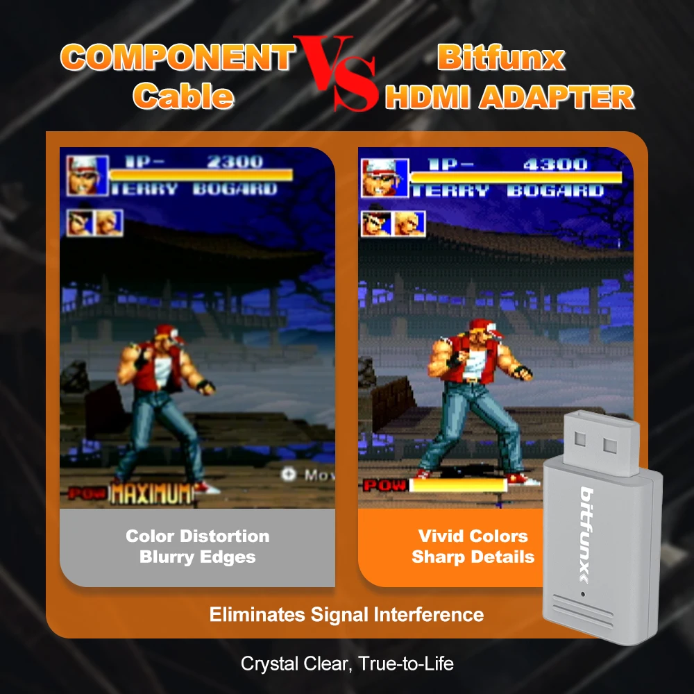 BitFunx Ypbpr para HDMI Conversor Para Nintendo Wii NTSC PAL Console de Jogos Retro Mini Adaptador HDMI Plug And Play