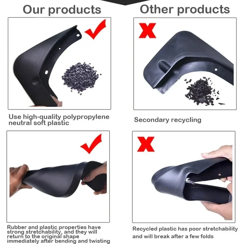 Super Sale 4pcs for BYD Shark 6 2025 2026 Mudguard Fender Mud Flaps Guards Splash Mudflaps Car Accessories