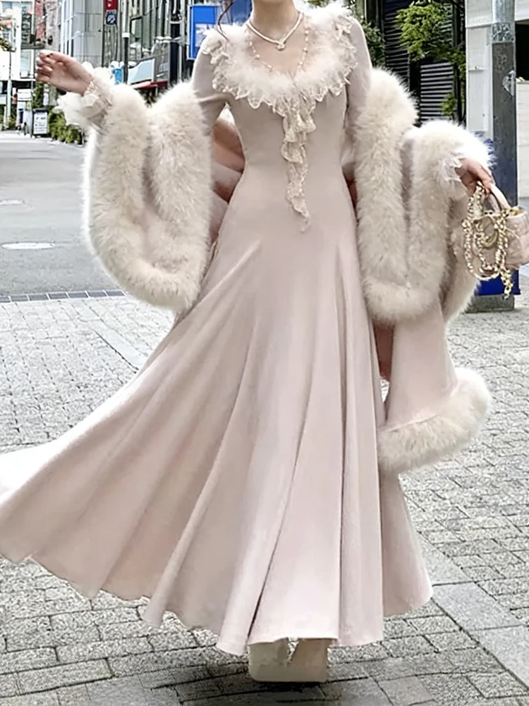 Warme gebreide jas en priem tweedelige set voor dames Winter Faion Afslanken Ensemble Zachte Sle Geschikt voor feesten en data