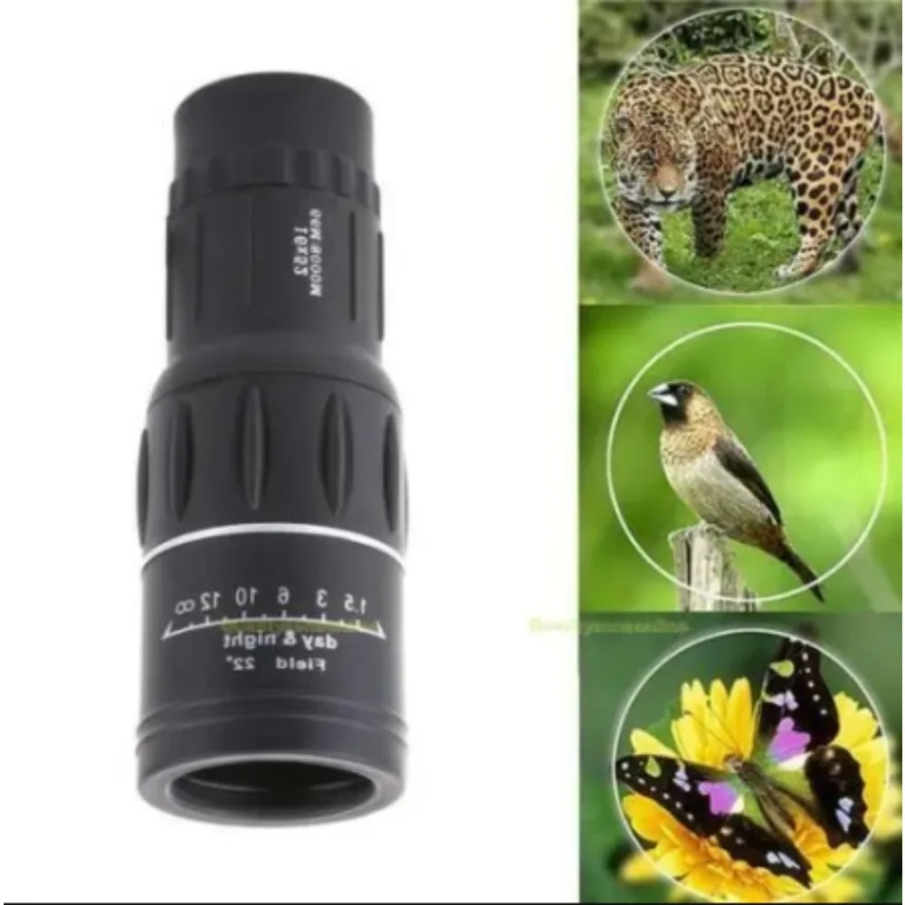 16X52 Monocular Telescope Dual Focus Zoom Binoculars Tripod Stand HD Scope Night Vision With Strap Optical Lens/Rubber Outdoor