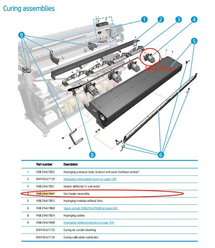 Imagem -02 - Fan Aquecedor Montagem Fit para Impressora Latex560 570 Recondicionada Plotter Peças Pojan Pcs x M0e2967047