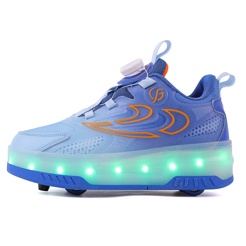 

Kids' Roller Sneakers (2025 Winter): Boys' & Girls' Wear-Resistant Invisible 4-Wheel Auto-Retractable Sports Shoes