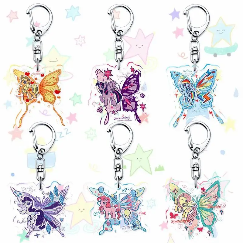 New My Little Pony animation peripherals Fluttershy Rainbow Dash and rare Twilight Sparkle acrylic ultra-clear printing pendant