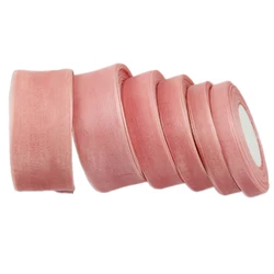 (50 Yards/roll) Pink Meat Organza Ribbon Wholesale Gift Wrapping Decoration Handmade DIY Ribbons (12/15/20/25/40/50mm)