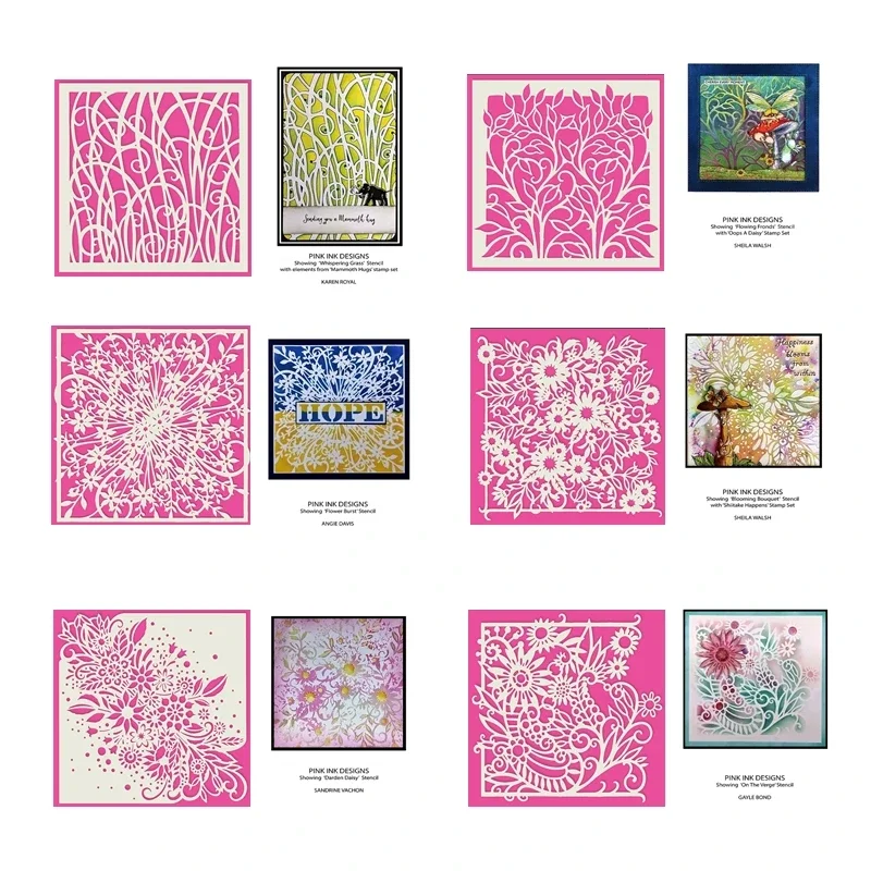 

2022 Stencils Blossom Grass Daisy Bouquet Background Decoration Scrapbooking Frame Card Craft No Clear Stamp Metal Cutting Dies