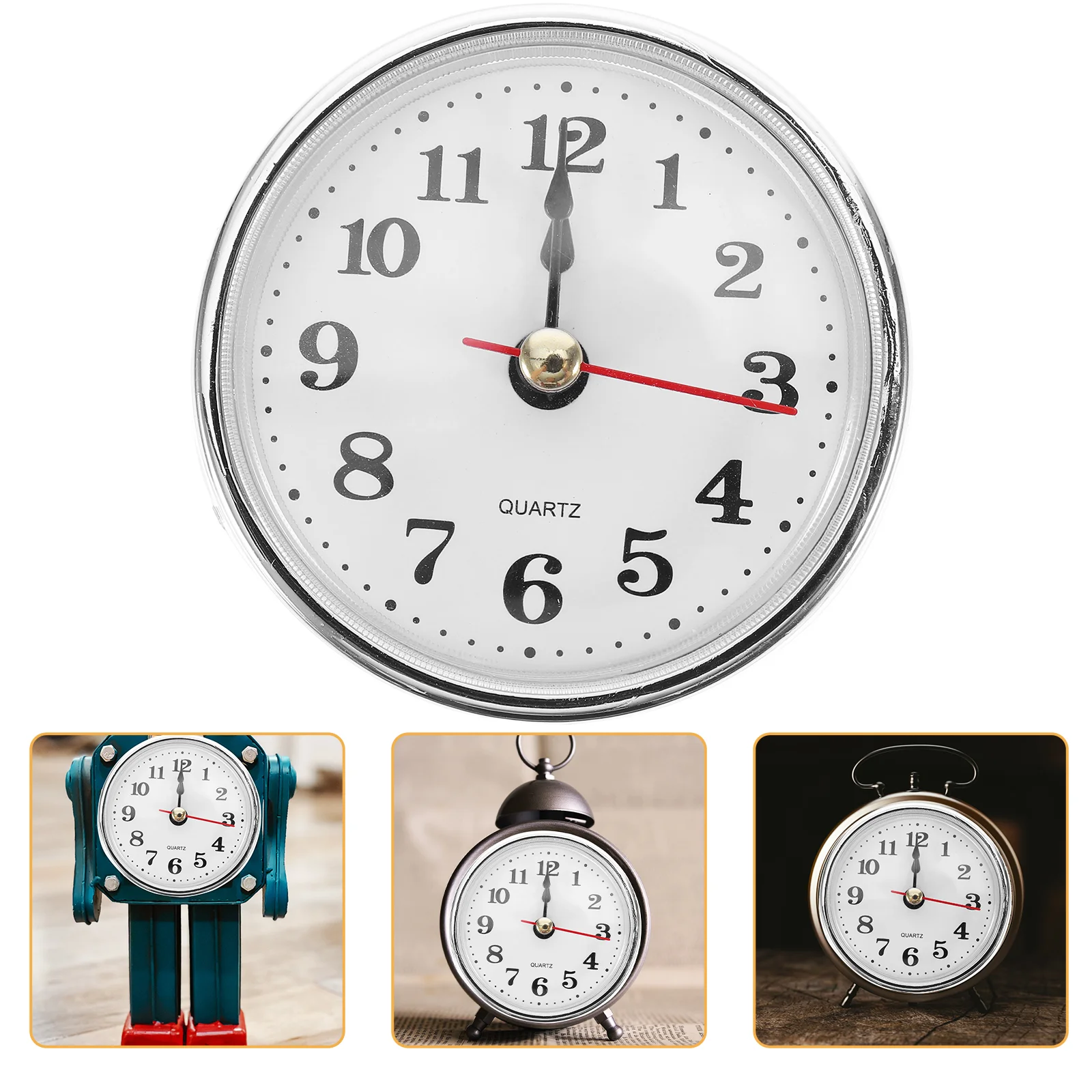 

Clock Head Insert with Movement Clocks Parts Faces for Crafts Digital Inlaid Motor Replacement Round