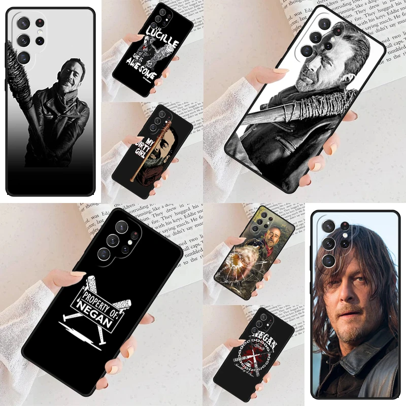 Awesome Walking Dead Negan Phone Case For Samsung Galaxy S24 S23 S22 S21 Ultra S10 Note 10 Pro S20 Plus FE S9 S8 Cover