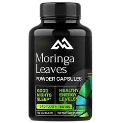 Moringa capsules are made from Moringa powder and super green food supplements, used for energy, metabolism, and immune support