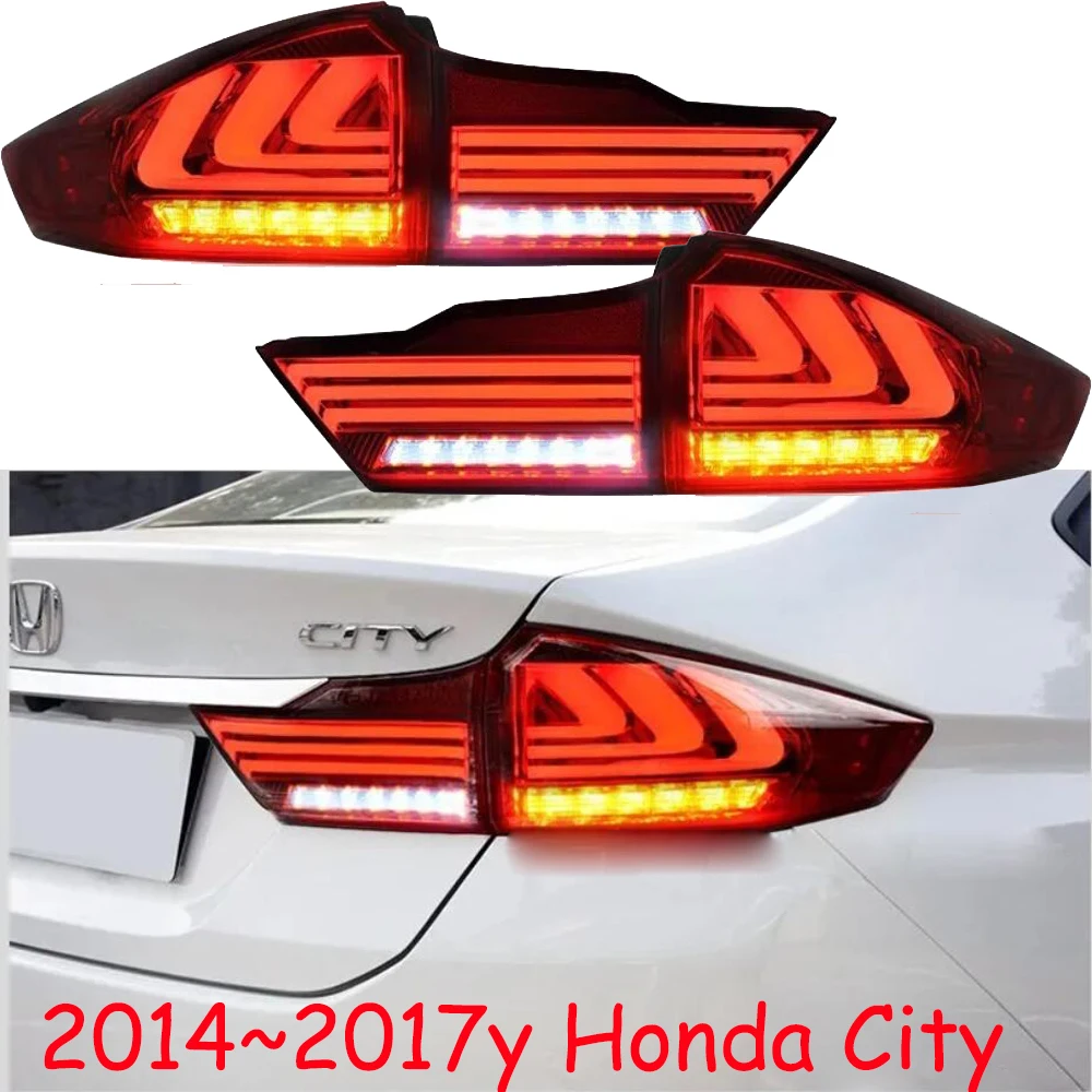 car bupmer tail light for Honda City taillight LED 2014~2017y car accessories DRL taillamp fog for Honda City rear light