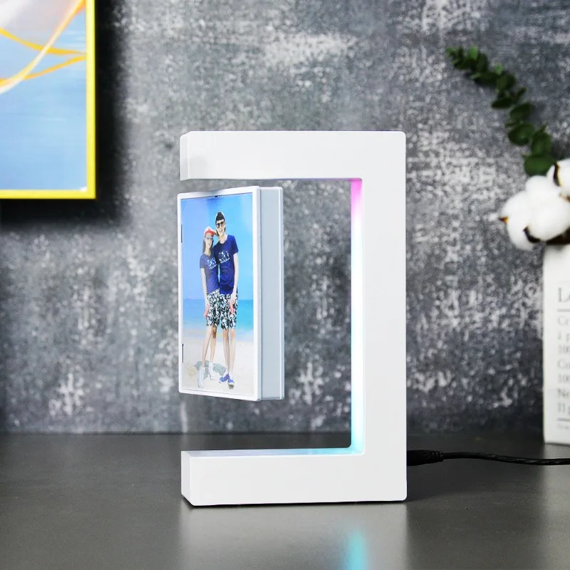 

Floating Photo Frame Levitating 360 Rotating Picture Holder Home Office Desk Creative Gift for Birthday Holiday Kids Friends